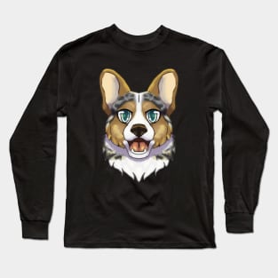 Blue Merle Corgi Long Sleeve T-Shirt